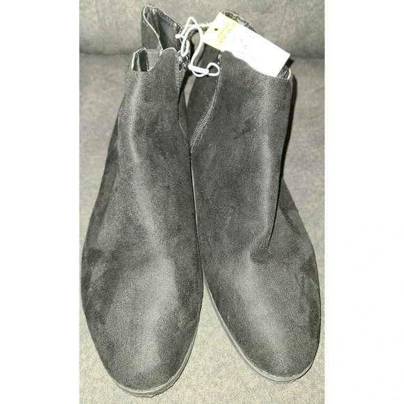 Bobbie Brooks Women's Black Side Zipper Ankle Bootie Boots Size 10 (DD) - Picture 1 of 5